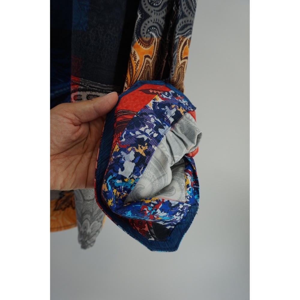 Robert Graham Art Deco Button Down Shirt Paisley Patchwork eclectic Luxury Large - Picture 5 of 8